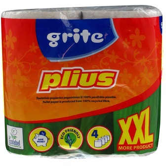 Туалетний папір Grite Plius, 2 шари, 4 шт.