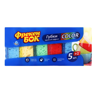 Губки кухонні потрійний ефект Color Фрекен Бок 6шт