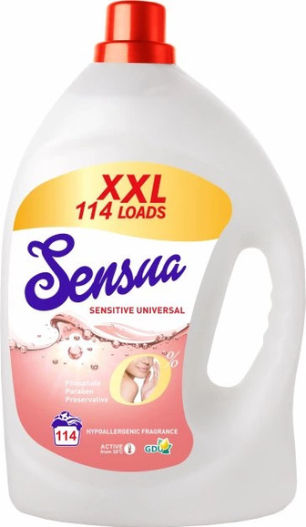 Засіб для прання всіх типів тканин і кольорів Sensua Sensitive Gel, 4 л