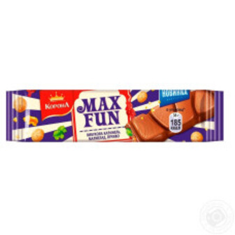 Шоколад Корона МаксФан 38г мармелад печиво карамель