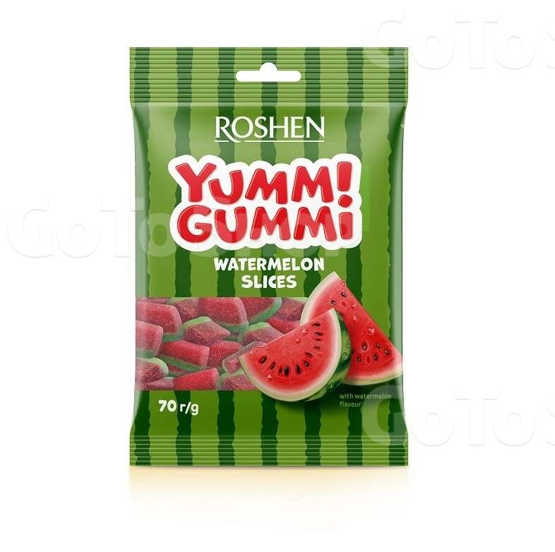 Цукерки 70 г Рошен Yummi Gummi Watermelon м/уп 