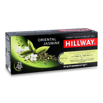 Чай зелений Hillway Oriental Jasmine з ярликом 25*2г/уп