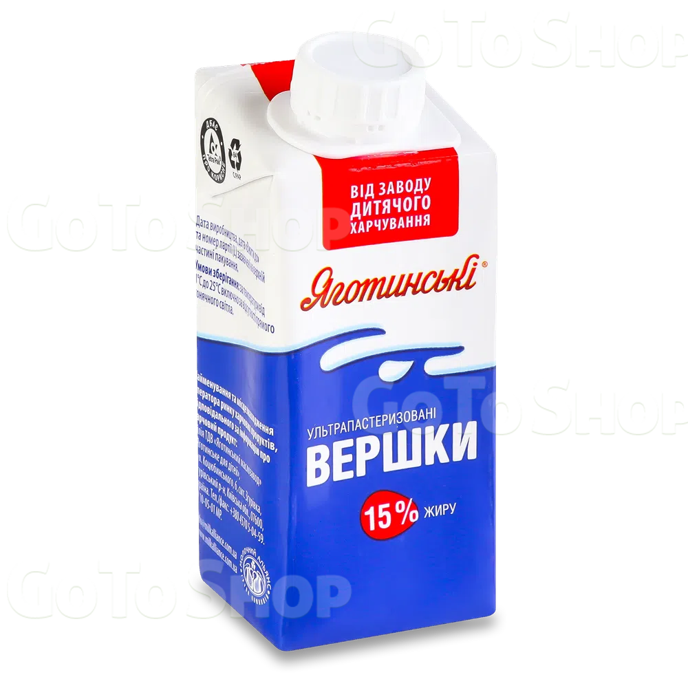 Вершки Яготинські 15% т/б