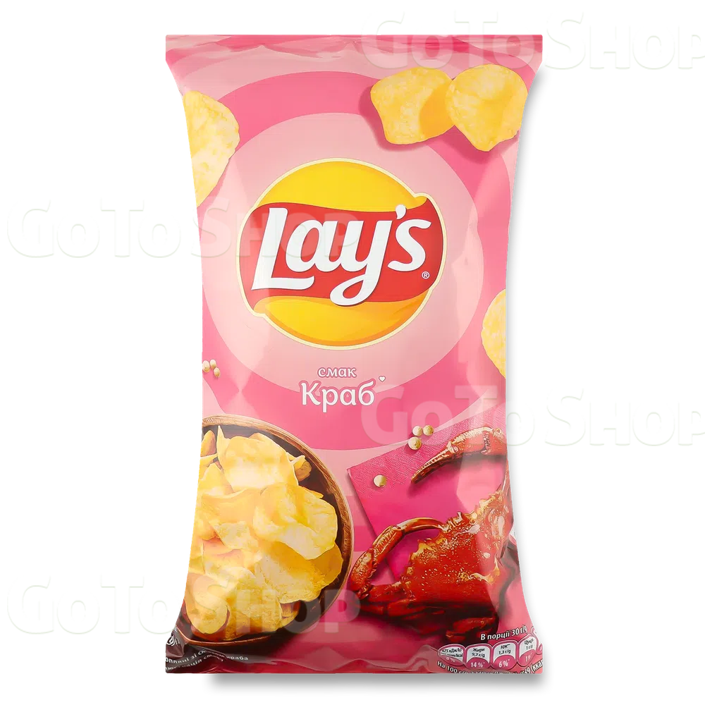 Чипси Lay&#039;s картопляні зі смаком краба