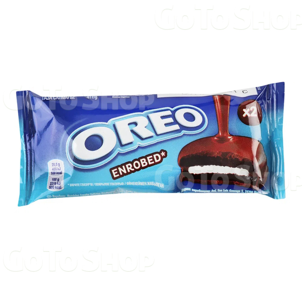 Печиво Oreo з начинкою з ванільним смаком в глазурі