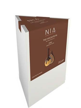 Інжир у чорному шоколаді з ароматом бренді, Nia Chocolate, 252г