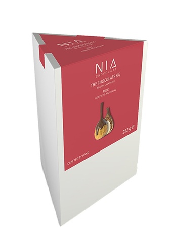 Інжир у молочному шоколаді з горіхами та ароматом бренді, Nia Chocolate, 252г