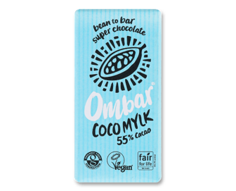 Шоколад молочний Ombar з кокосовим молоком 55%, 35г