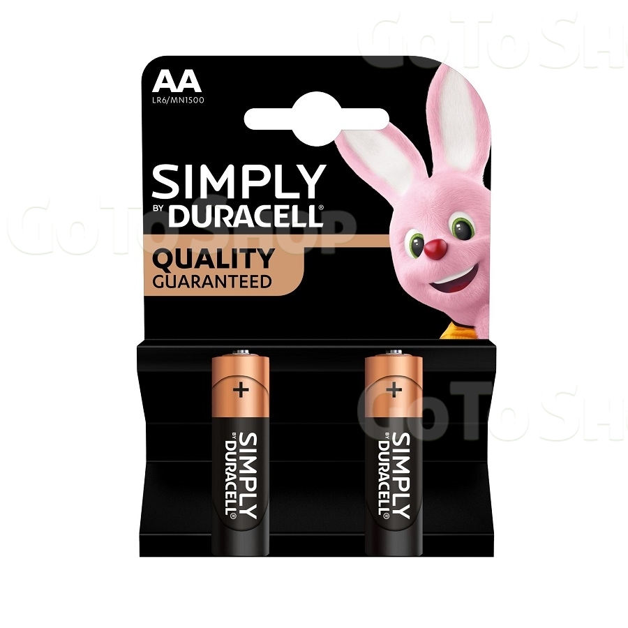 Елемент живлення лужний 2 шт Duracell AA LR6 