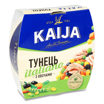 Тунець Kaija Italiano з овочами, ключ 185г