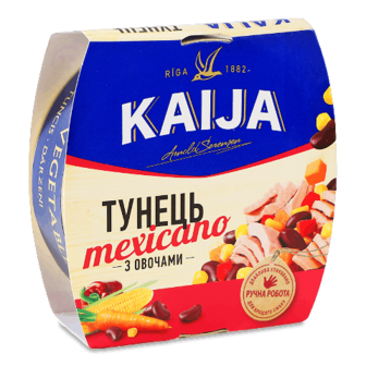 Тунець Kaija Mexicano з овочами, ключ 185г