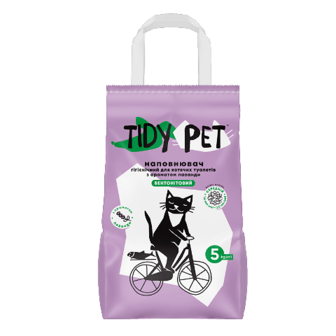 Бентонітовий наповнювач для котячих туалетів Tidy Pet Лаванда 5кг