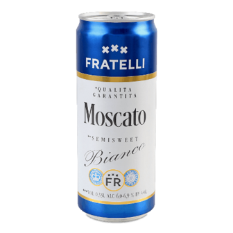 Напій винний Fratelli Moscato Bianco слабоалкогольний з/б 0,33л