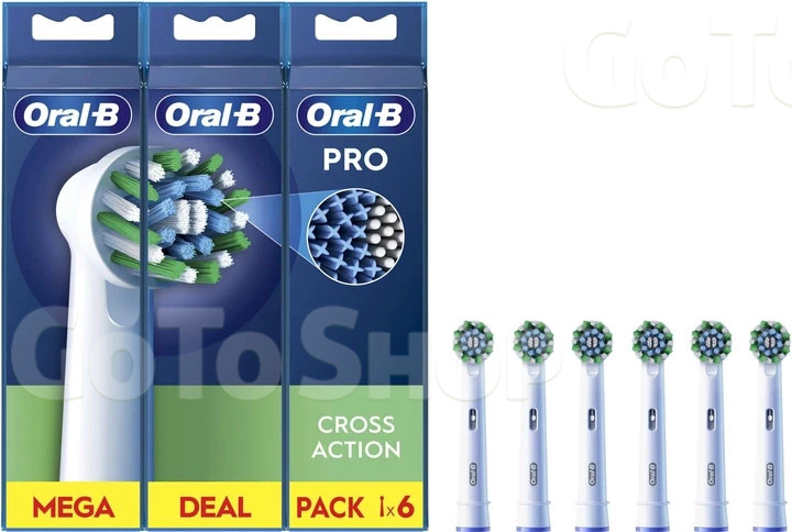 Насадки для електричної зубної щітки Oral-B Pro Cross Action, 6 шт.