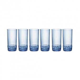 Набір склянок Bormioli Rocco America'20 Sapphire Blue 6 шт 480 мл 122154BB9121990