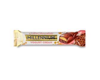 Шоколад молочний Millennium з йогуртовою начинкою пористий, 27г