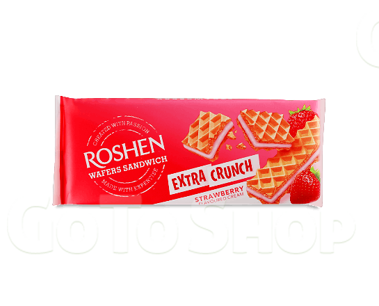 Вафлі Roshen WafersSandw Extra Crunch Strawberry 142г