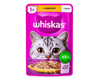 Корм для котів Whiskas з куркою в желе, 85г (85г)