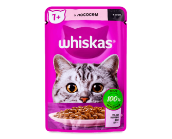 Корм для котів Whiskas з лососем в соусі, 85г