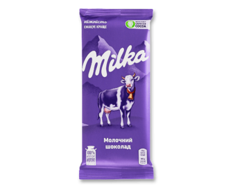 Шоколад молочний Milka без добавок, 90г (90г)