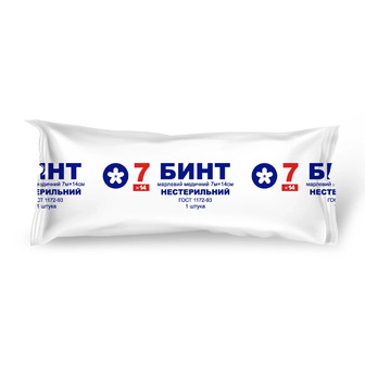 Бінт марлевий медичний нестерильний, 7 м х 14 см