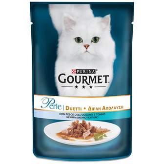 Вологий корм 85 г. Purina Gourmet Perle Duo з океанічної рибою і тунцем