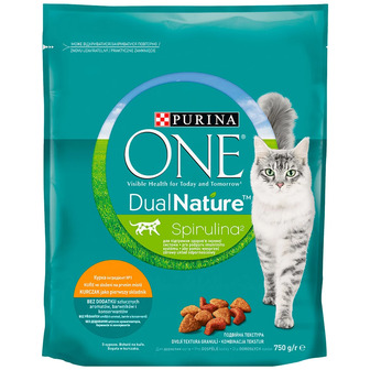 Корм сухий для котів 750 г. Purina One DualNature зі спіруліною