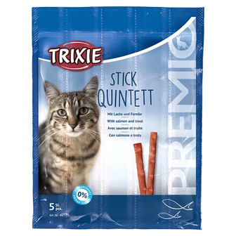 Ласощі для котів 5х5 г. Trixie PREMIO Quadro-Sticks лосось та форель