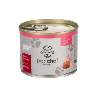 Консерви для собак 200 г. Pet Chef паштет з яловичиною