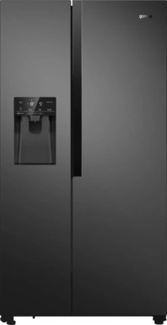 Холодильник Gorenje SBS NRS9EVB 179x68x91см, 2 дв., Х- 368л, М- 167л, A++, NF Plus,  Інвертор, диспенсер, Дисплей, чорний