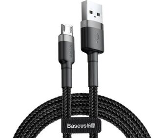 Дата-кабель Baseus Cafule CAMKLF-BG1 1m USB (тато) - microUSB (тато) Black Gray 2.4A