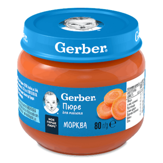 Пюре Gerber морква 80г (80г)