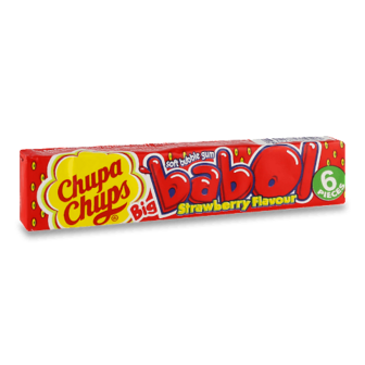 Гумка жувальна Chupa Chups Big Babol зі смаком полуниці 27,6г