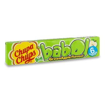 Гумка жувальна Chupa Chups Big Babol зі смаком зеленого яблука 27,6г