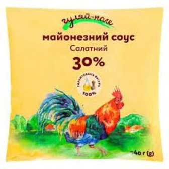 Майонезний соус Гуляй-поле Салатний 30% 340г