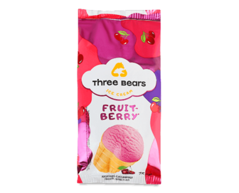 Морозиво Три ведмеді Fruit Berry плодово-ягідне, 75г