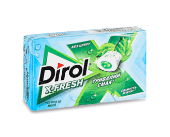 Гумка жувальна Dirol X-Fresh Свіжість м'яти без цукру, 19,5г