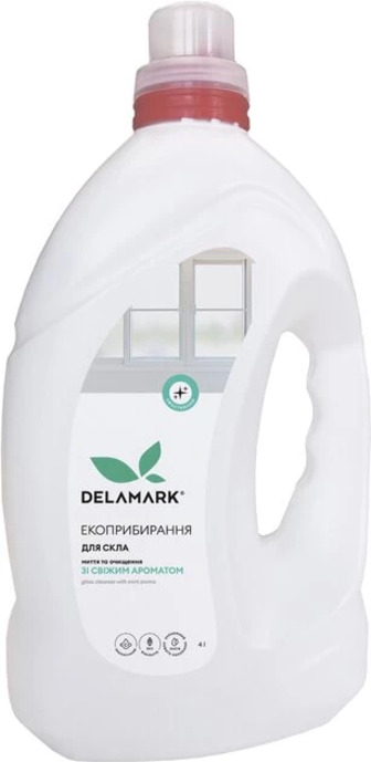 Засіб для миття скла DeLaMark зі свіжим ароматом 4 л (4820152332097)