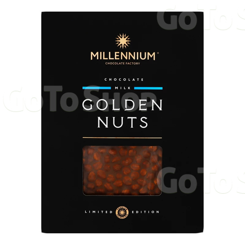 Шоколад молочний з цілим фундуком Golden Nuts Millennium к/у 1.1кг