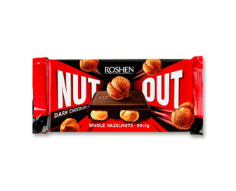 Шоколад чорний Roshen Nut Out Whole Hazelnuts 90г