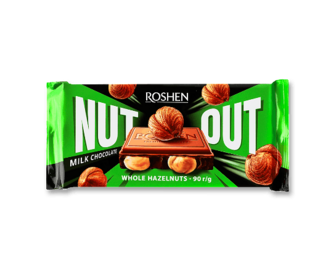 Шоколад молочний Roshen Nut Out Whole Hazelnuts 90г
