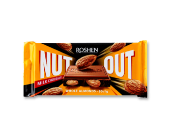 Шоколад молочний Roshen Nut Out Whole Almonds 90г