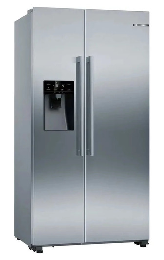 Холодильник Bosch SBS 179x91x71 см, холодильне відділення 368 л, морозильне відділення 165 л, 2 двері, A++, NoFrost, дисплей, льодогенератор, нержавіюча сталь (KAI93VI304)