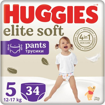 Трусики-підгузки Huggies Elite Soft Pants 5 (12-17 кг), 34 шт.