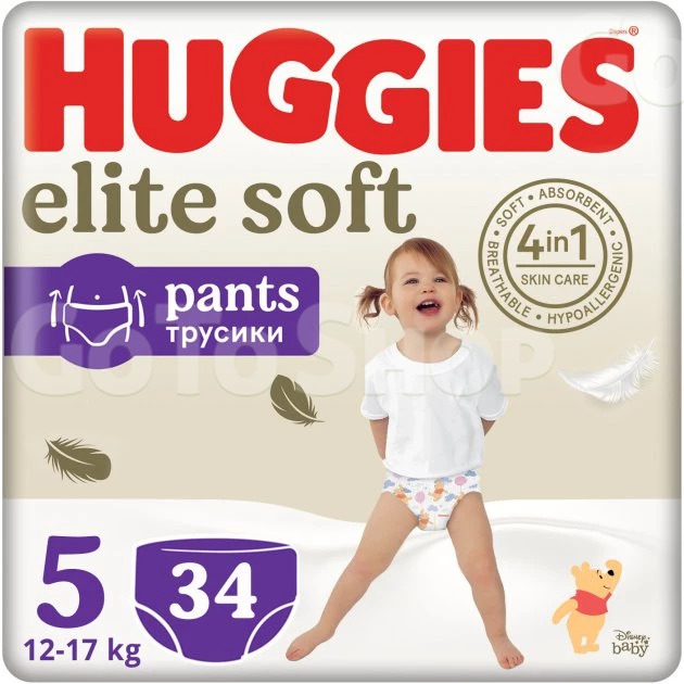 Трусики-підгузки Huggies Elite Soft Pants 5 (12-17 кг), 34 шт.