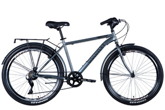 Міський велосипед Discovery Prestige Man 26" Vbr рама - 18" з багажником, сірий