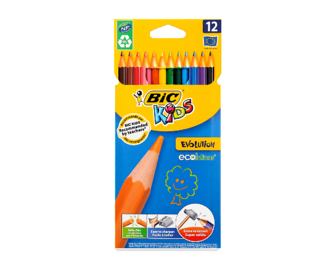 Олівці кольорові BIC Evolution Kids, 12шт/уп