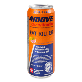 Напій 4move Active fat killer безалкогольний негазований з/б 0,33л (0,33л)