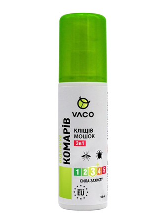 Спрей Vaco 3в1 від комарів, кліщів та мошок 100 мл