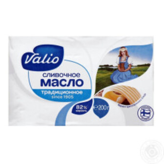 Масло Валіо 82% 200г вершкове без глютену